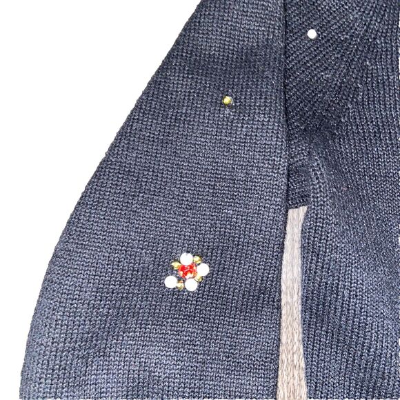 K.I.K.I.T S Christmas Sweater Size Large Beaded - Picture 5 of 16